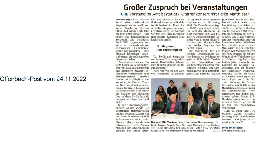 Offenbach-Post vom 24.11.2022